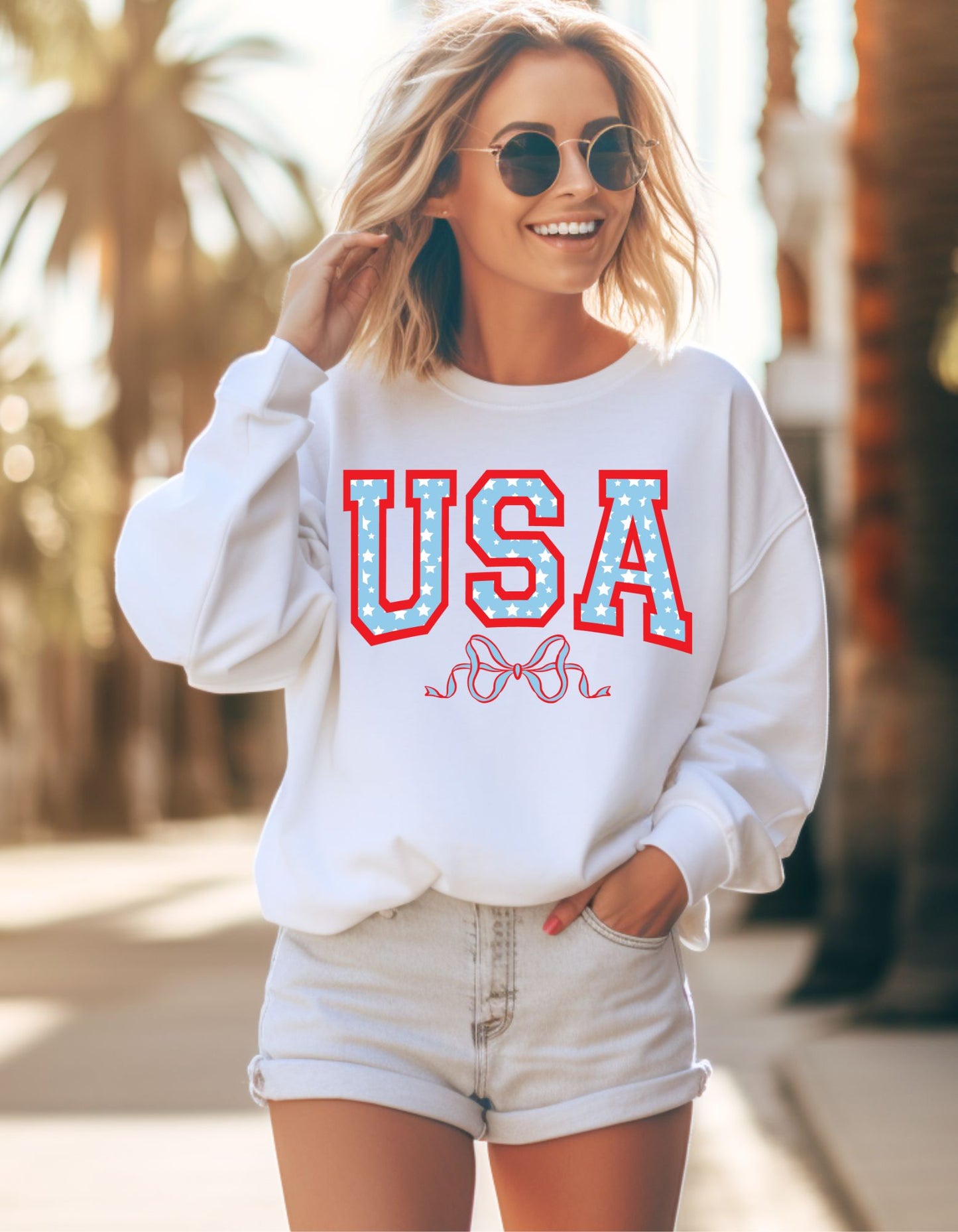 USA Bow Sweatshirt