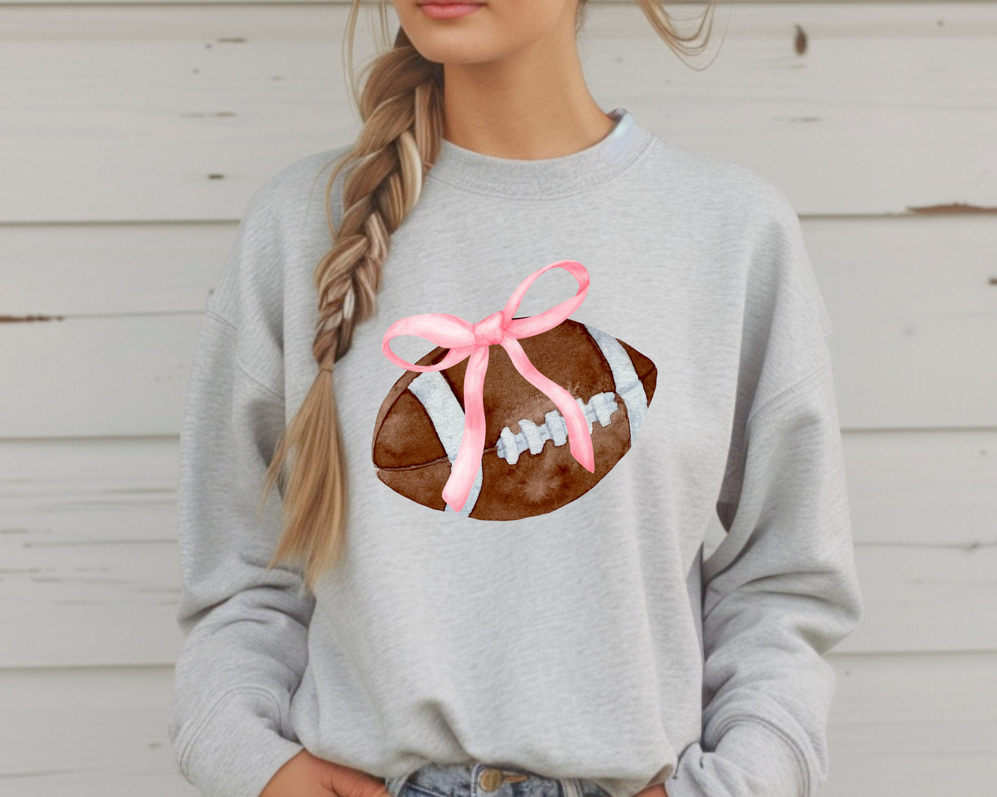 Pink Bow Football sweatshirt