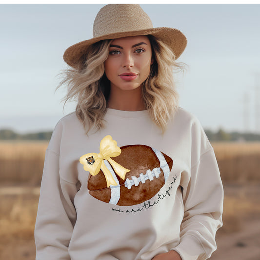 Tiger Football Bow Sweatshirt